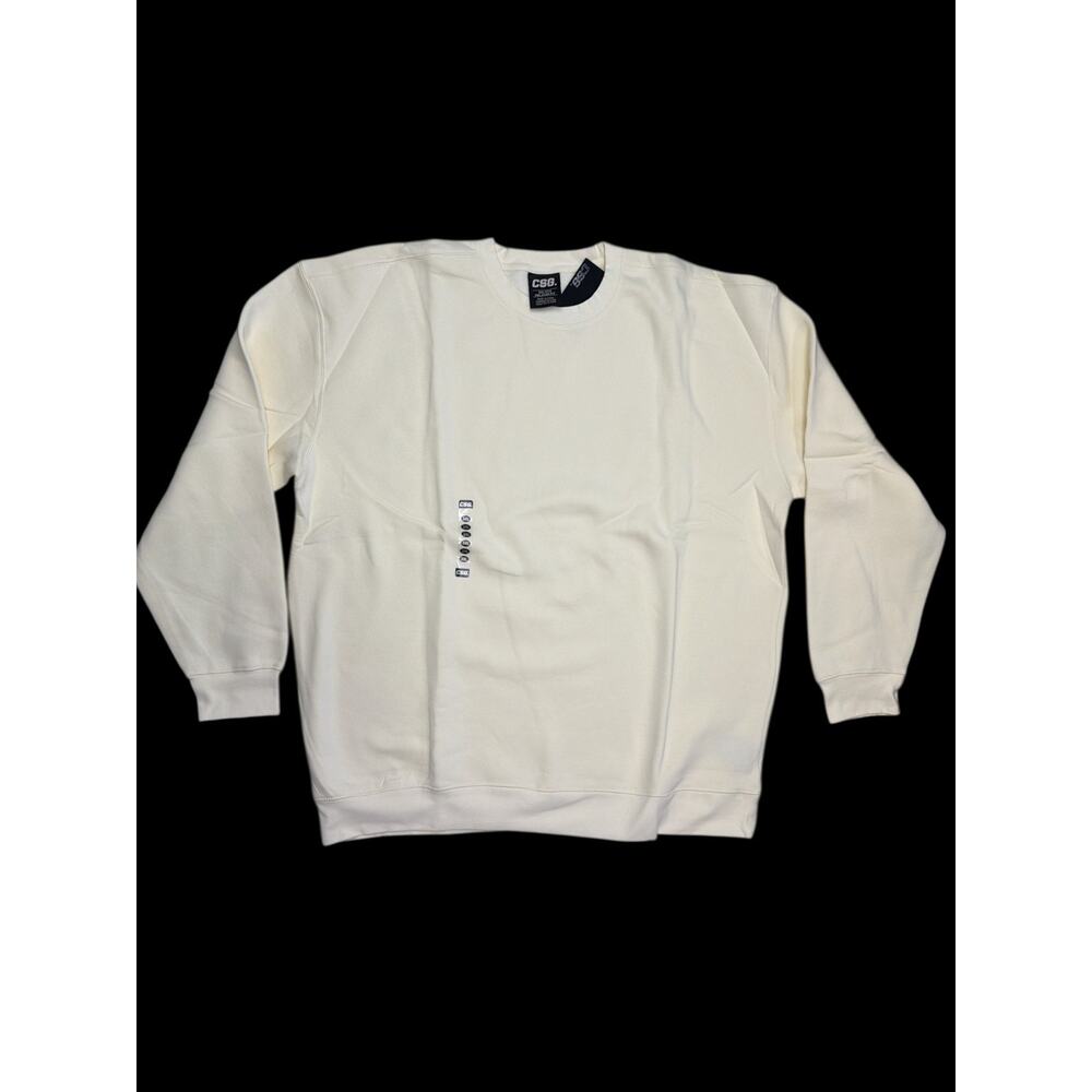 CSG Mens Cream Crewneck Long Sleeve Sweatshirt Size 3XL